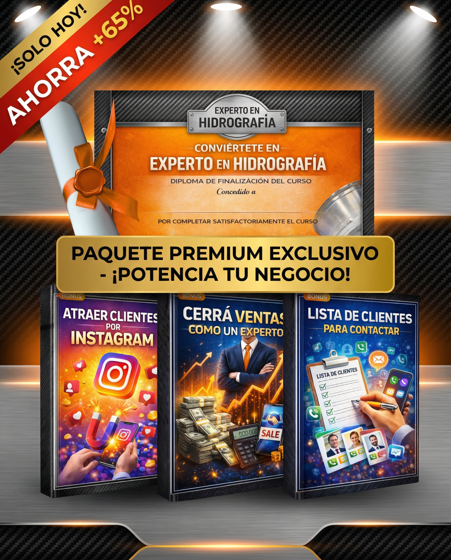 Diploma + Kit Premium - Hidrografia PRO Curso Online
